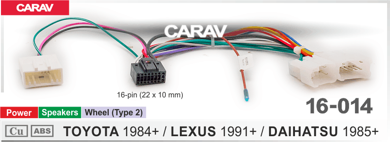 Переходник TOYOTA/LEXUS/DAIHATSU для Android | CARAV 16-014