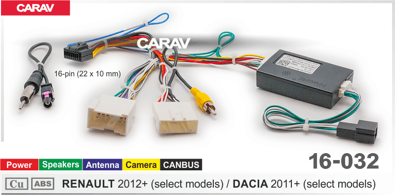 Переходник RENAULT/LADA/DACIA с CANBUS для Android | CARAV 16-032