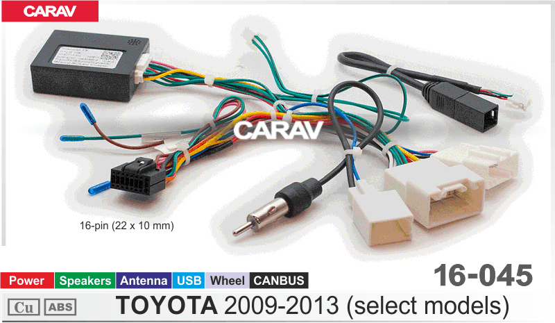 Переходник TOYOTA с CANBUS для Android | CARAV 16-045